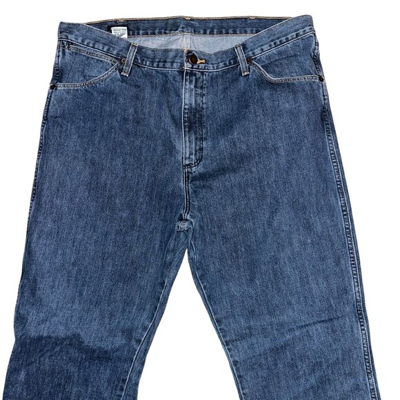 J Peterman Straight Leg Jeans Mens 38 31 Medium Wash Pockets Logo Denim Blue - Picture 3 of 8